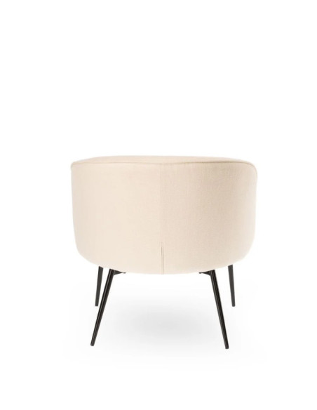 Fauteuil bas au dossier arrondi