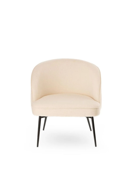 Fauteuil bas au dossier arrondi