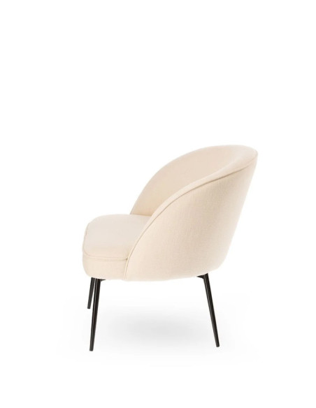 Fauteuil bas au dossier arrondi