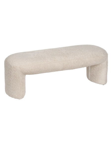 Banquette rembourrée en tissu bouclette