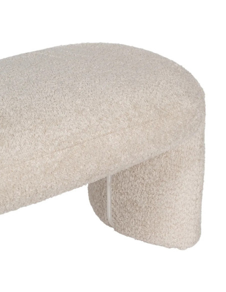 Banquette rembourrée en tissu bouclette