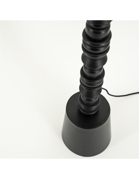 Lampadaire avec abat-jour tissu bouclettes Pulse