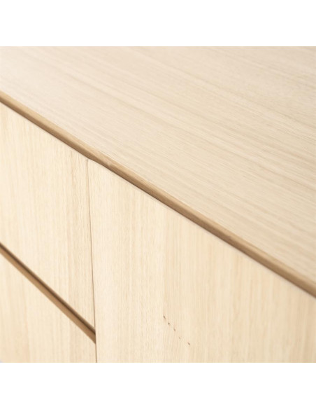 Grand meuble TV en chêne Thomas 210 cm