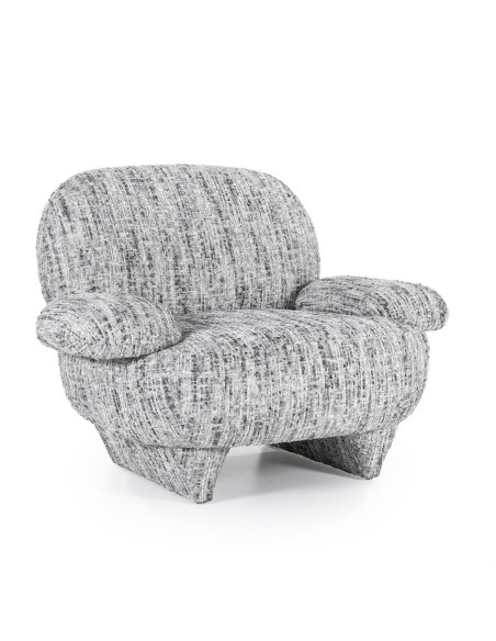 Fauteuil design en tissu chiné Barkley