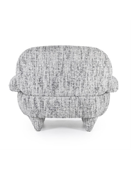 Fauteuil design en tissu chiné Barkley