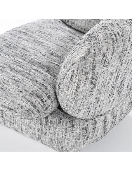 Fauteuil design en tissu chiné Barkley