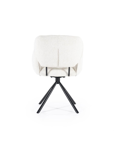 Fauteuil rotatif en tissu Rosalin