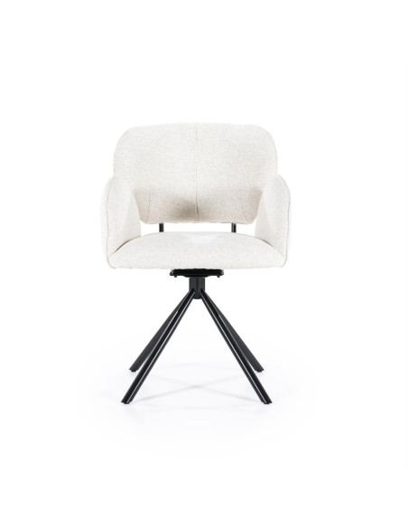 Fauteuil rotatif en tissu Rosalin