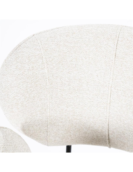 Fauteuil rotatif en tissu Rosalin