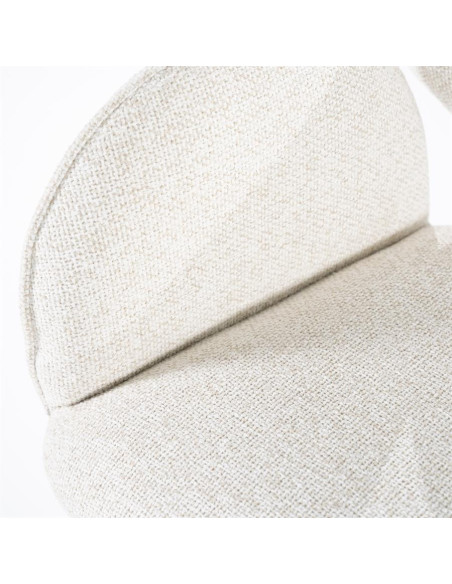 Fauteuil rotatif en tissu Rosalin