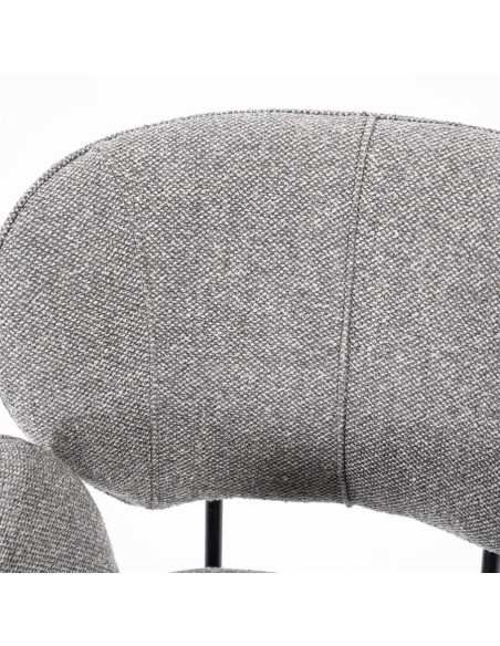 Fauteuil rotatif en tissu Rosalin