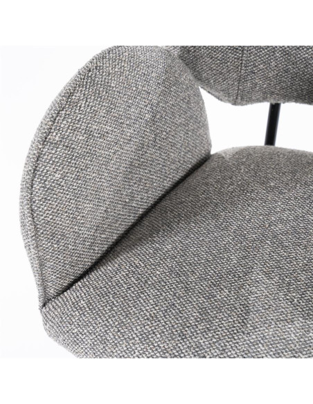 Fauteuil rotatif en tissu Rosalin