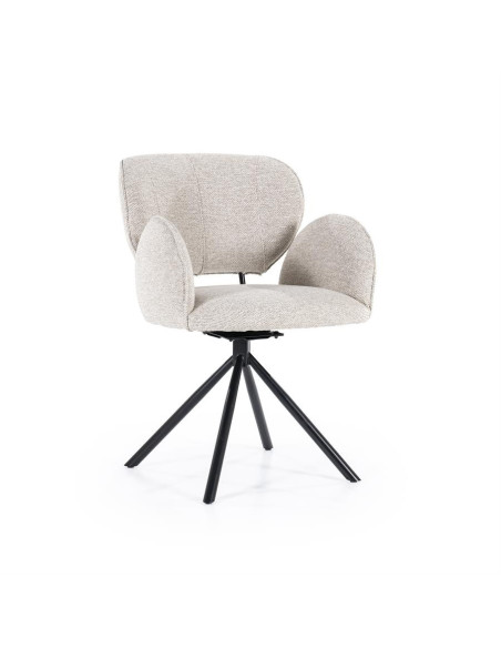 Fauteuil rotatif en tissu Rosalin