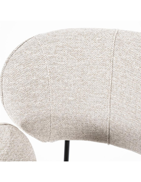 Fauteuil rotatif en tissu Rosalin