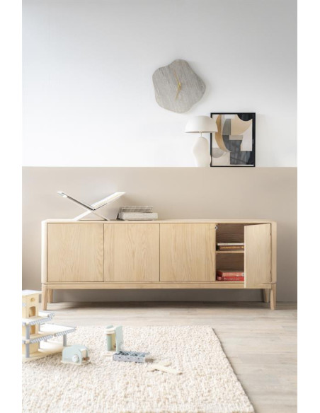 Buffet 4 portes en chêne Harvey 200 cm