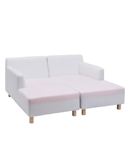 Canapé méridienne cosy en tissu déhoussable