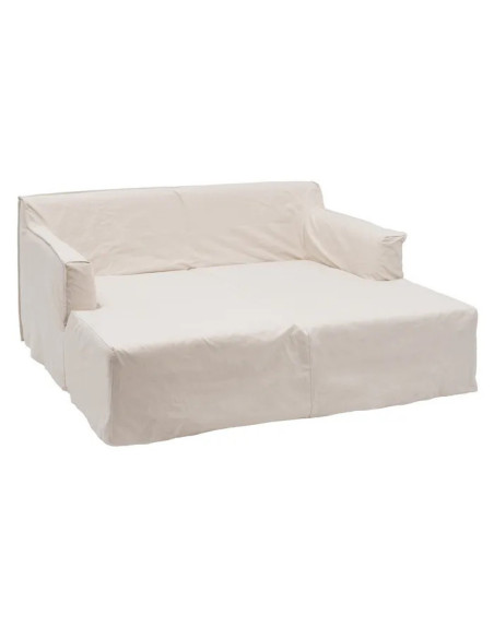 Canapé méridienne cosy en tissu déhoussable