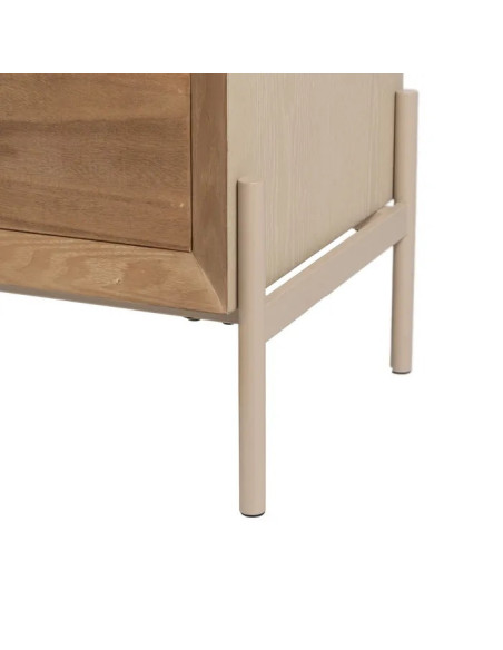 Buffet 9 tiroirs en bois et métal Aiko