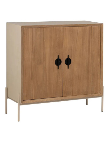 Armoire deux portes en bois et métal Aiko