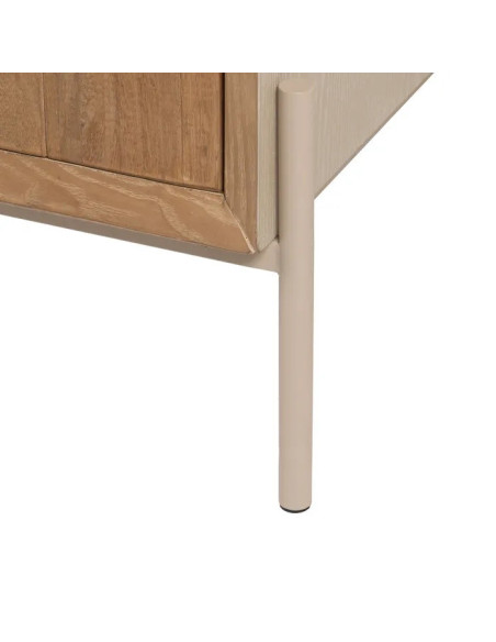 Armoire deux portes en bois et métal Aiko