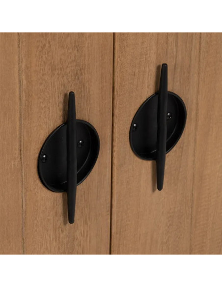 Armoire deux portes en bois et métal Aiko