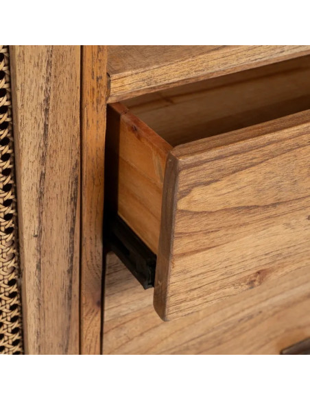Armoire haute naturelle en mindi Ona