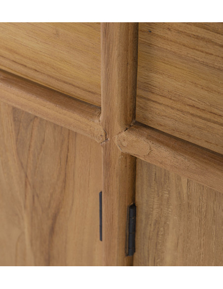 Bahut 6 portes et 3 tiroirs en teck massif