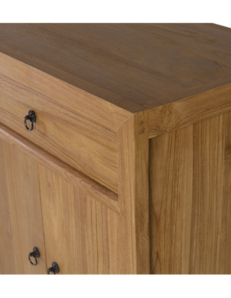 Bahut 6 portes et 3 tiroirs en teck massif