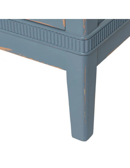 Commode bleue classique chic avec 4 tiroirs