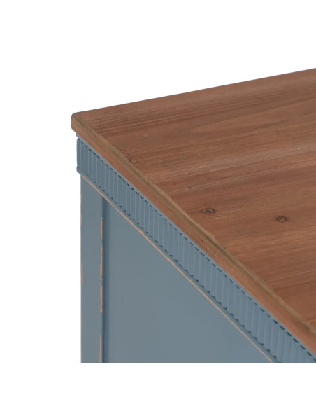 Commode bleue classique chic avec 4 tiroirs