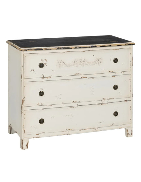 Commode Shabby chic à la patine cérusée