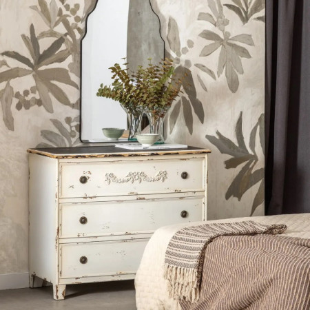 Commode Shabby chic à la patine cérusée
