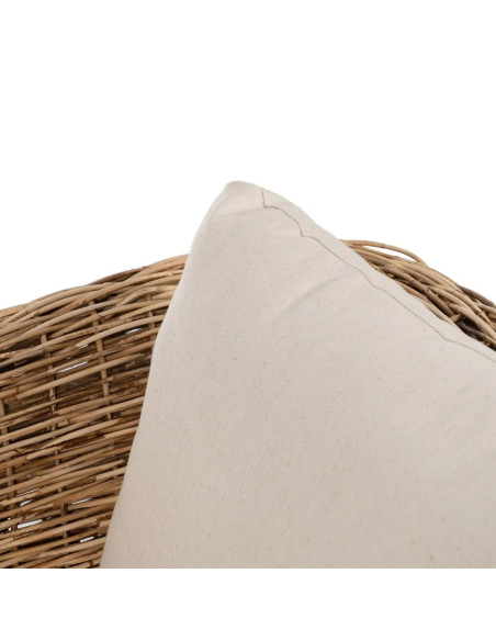 Fauteuil Lounge en rotin et coussins déhoussables