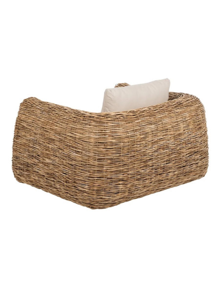 Fauteuil Lounge en rotin et coussins déhoussables