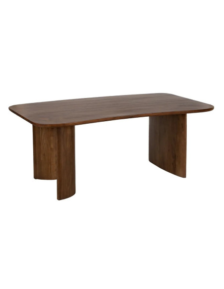 Table de salle à manger style organique en bois teinté