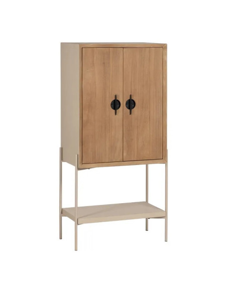 Armoire haute deux portes avec étagère Aiko