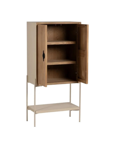 Armoire haute deux portes avec étagère Aiko