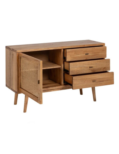 Buffet naturel en mindi et rotin Ona