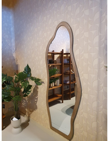 Grand miroir organique en bois Alban