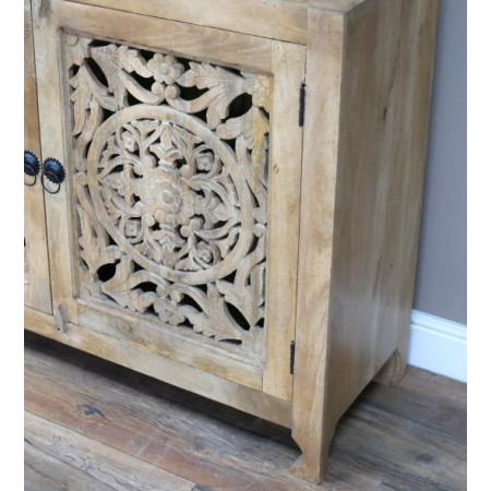 Buffet Sculpté Ajouré en Bois de...