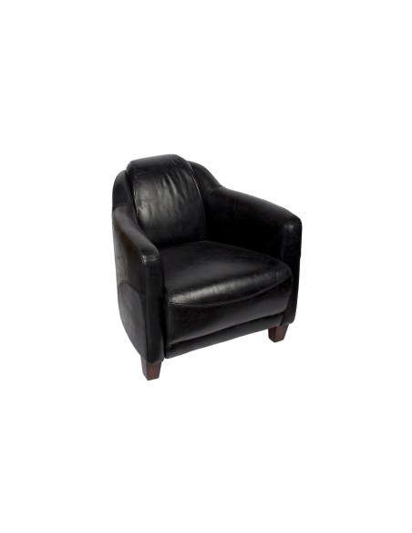 Fauteuil club en cuir vintage Gentleman