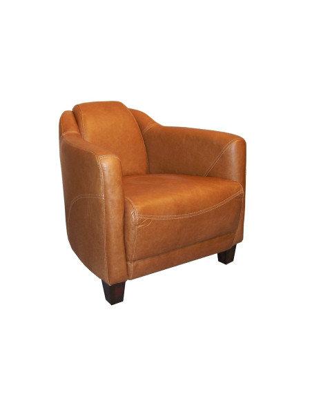 Fauteuil club en cuir vintage Gentleman
