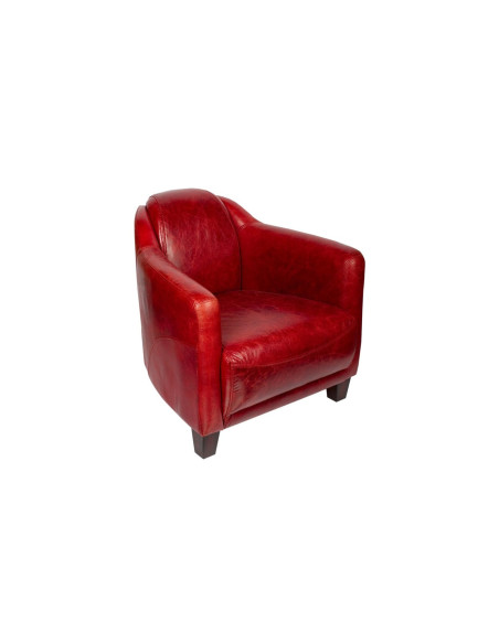 Fauteuil club en cuir vintage Gentleman