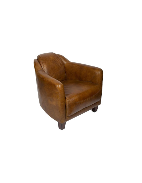 Fauteuil club en cuir vintage Gentleman