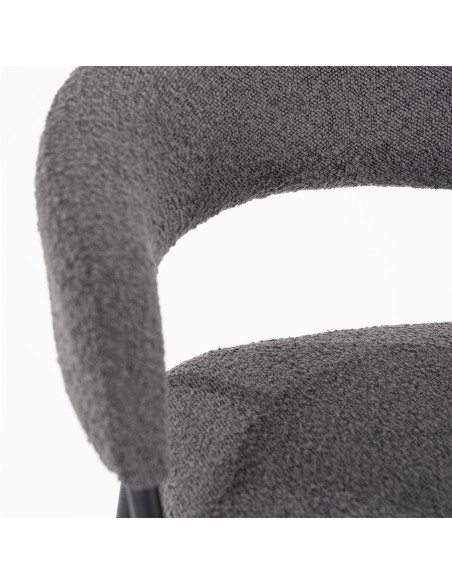 Tabouret de bar en tissu et métal Luka