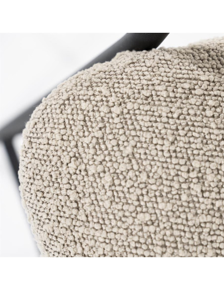 Tabouret de bar en tissu et métal Luka