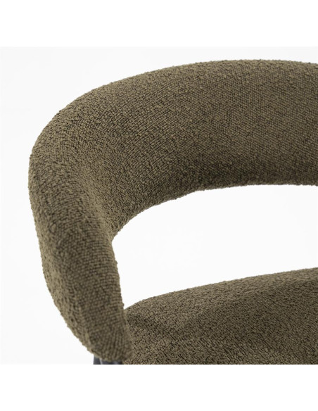 Tabouret de bar en tissu et métal Luka