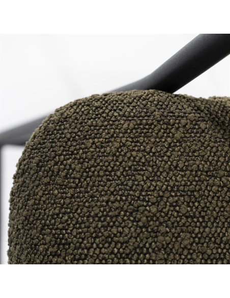 Tabouret de bar en tissu et métal Luka