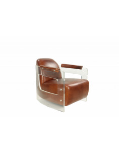 Fauteuil Design en cuir et pvc