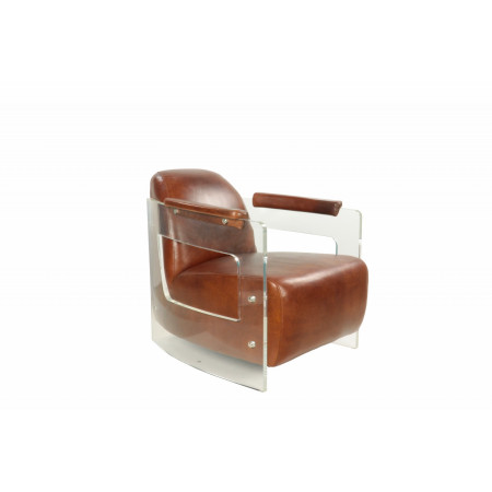 Fauteuil Design en cuir et pvc Fauteuil Design en cuir et pvc